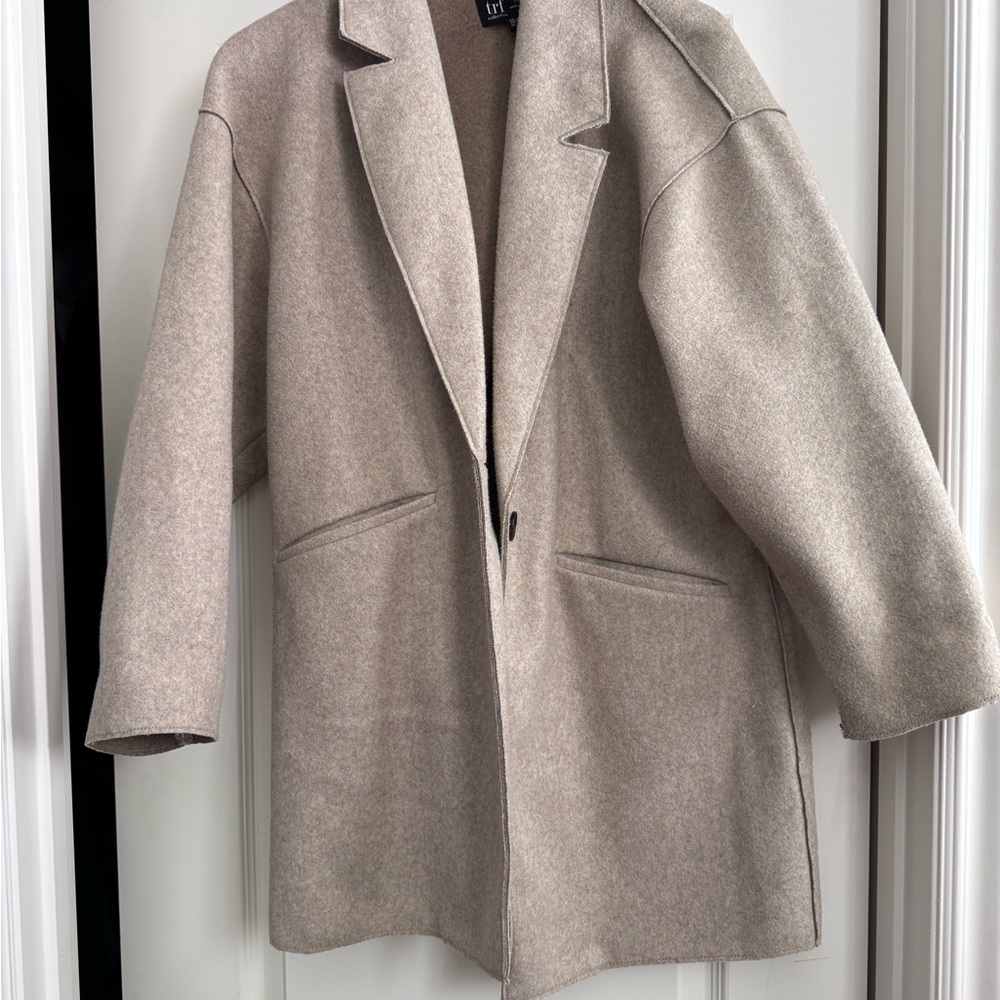 Zara Elegant Tan Women's Coat, xs